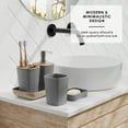 thumbnail image 3 of Virtu 6 Piece Bamboo Bathroom Sets, Gray Bathroom Accessories Set for Minimalistic Bathroom Décor, 3 of 6