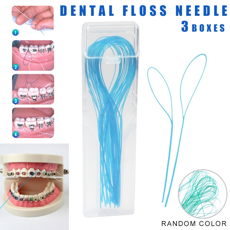 lzndeal 3 Packs Floss Threaders Tooth Floss Holders Between Orthodontic