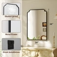 thumbnail image 4 of Easy4Home 30"x20" Arched Bathroom Mirror Decorative Wall Mounted Vanity Mirror, Black, 4 of 6