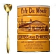 thumbnail image 1 of NineChef Set - Cafe Du Monde Coffee with Chicory 15-Ounce Dark Roast Ground Ground (24 Pack, OneCase) Plus NineChef Golden Heart Long Handle Ice Tea Coffee Spoon, 1 of 9