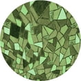 thumbnail image 1 of Ahgly Company Indoor Round Patterned YellowGreen Area Rugs, 6' Round, 1 of 6
