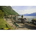 thumbnail image 2 of Flaherty, Dennis 14x11 White Modern Wood Framed Museum Art Print Titled - Italy, Varenna View of Lake Como with Varenna, 2 of 4