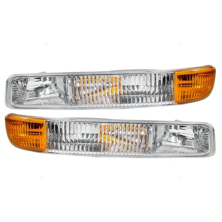 - BROCK Park Signal Front Marker Lights Lamps Lenses Driver and Passenger Replacements for GMC Sierra Pickup Truck Yukon SUV 15199560 15199561