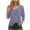 Purple, variant on 3/4 Length Sleeve Women Tops Loungewear Shirts Womens Striped Crew Neck 3/4 Sleeve Ruching Loose Casual Style Top Women Blouses