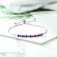 thumbnail image 3 of Gem Stone King 925 Sterling Silver Blue Created Sapphire and Red Created Ruby Tennis Bracelet for Women (3.94 Cttw, Adjustable up to 9 inch), 3 of 3