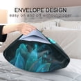thumbnail image 4 of Satin Pillowcase Home Luxury Envelope Pillowcases Soft And Smooth Fluorescent Cyan, 4 of 6