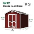 thumbnail image 3 of Little Cottage Co. 8x12 Classic Gable Shed with Floor, Outdoor Wood Storage Shed Do-It-Yourself Precut Kit, 3 of 14