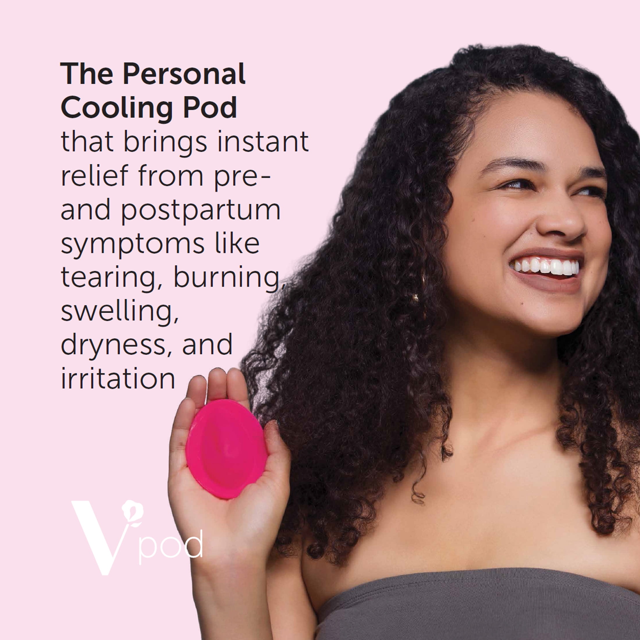 (2 pack) VPod Soothing Instant Cooling Relief Vaginal & Vulvar Discomfort — Reusable, Postpartum Recovery, Perineal Pain, BV, Yeast, Hot Flashes, Feminine Cooling Gel Pod, 3 Count