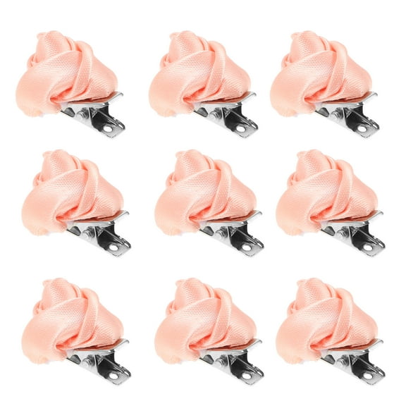 SEWCHICS 10Pcs Small Rose Hair Clips Compact Floral Hairpin for Hair Decoration