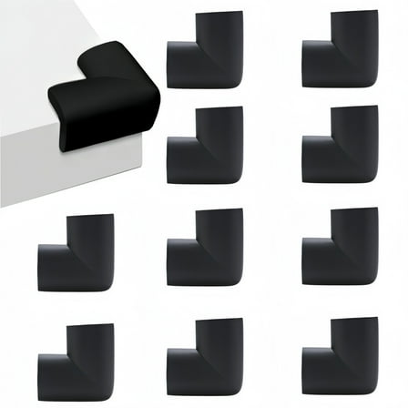 HeftyFit Corner Protector for Baby (10 Large Corners), Heavy-Duty Soft Rubber Foam Furniture Corner Bumper Guards,