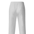 thumbnail image 5 of Bellella Mens Cotton Linen Loose Fitting Casual Pants Lightweight Elastic Waist Yoga Summer Beach Trousers Drawstring Pants with Pockets, 5 of 5