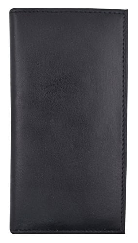 Black Crocodile Design Basic Genuine Leather Checkbook Cover 