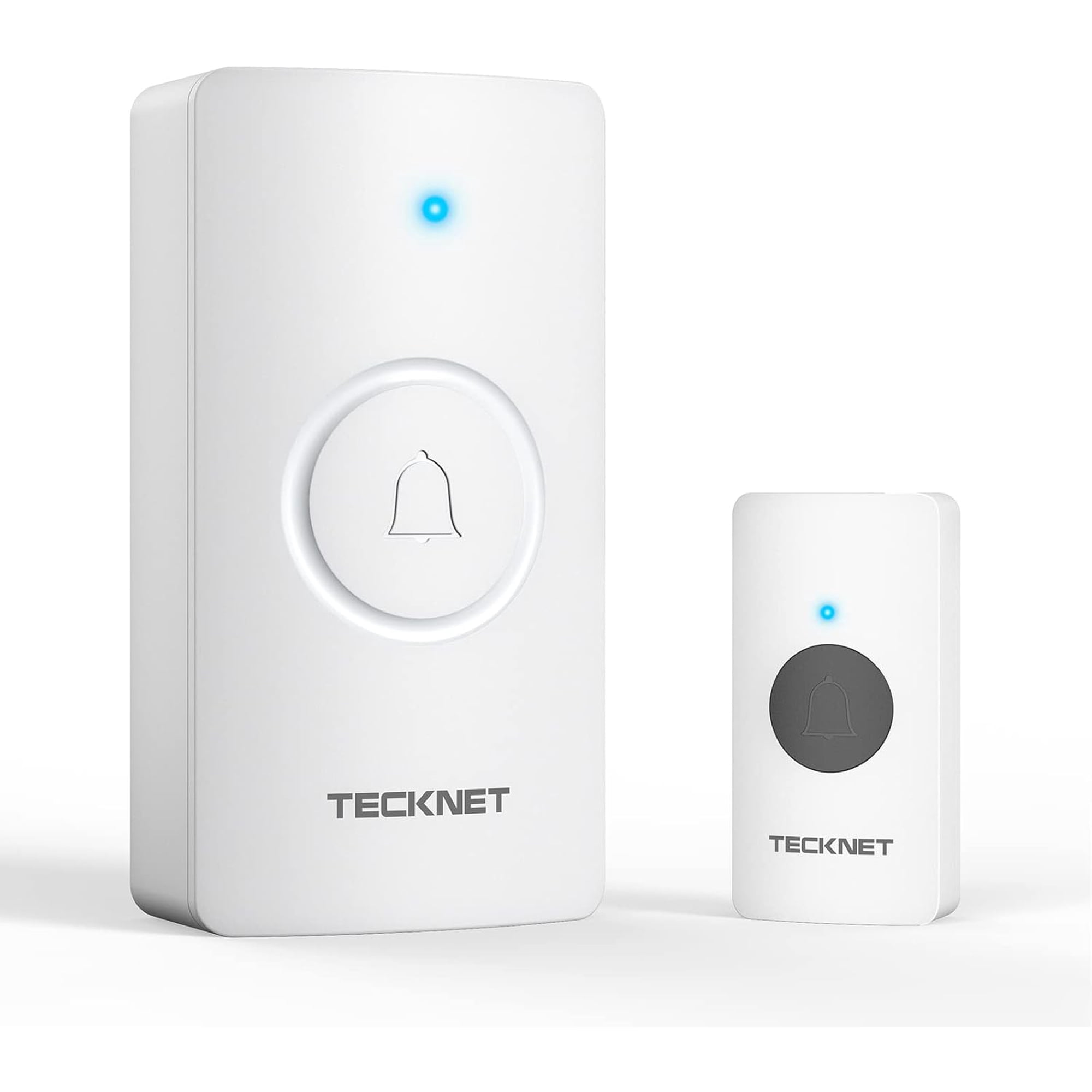 TECKNET BASICS Wireless Doorbell 1312FT, IP67 Waterproof Classroom Doorbell Battery-Powered Door Bell, 60 Chimes 5-Level Volume, 4.5-year Battery Life, Electric Doorbells No Plug-in Required for Home