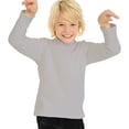 thumbnail image 4 of Laklulu - Camisetas de polar para niños, cuello alto, suaves, unisex, de algodón con elastano, manga larga, cuello alto, para niñas, 4 of 5