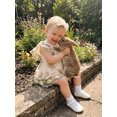 thumbnail image 5 of BemeyourBBs Baby Girls First Birthday Outfit 1st Birthday Party Dress Newborn Fairy Tulle Tutu Romper Dress Fly Sleeve Floral Embroidery Ribbed Bodysuit Princess Party Cake Smash Dresses Headband, 5 of 9