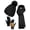 Black, variant on Winter Warm Hat Scarf Glove Set for Women,Fleece Lined Winter Beanie 3 in 1 - Beige Thermal Women Beanie with Pom, Thicken Widen Long Knit Scarf,Touchscreen Non-Slip Gloves