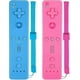 thumbnail image 1 of 2 Pack Classic Wireless Controllers Compatible With Wii And Wii U, Game Controller With Silicone Case And Wrist Strap (pink And Blue), 1 of 5