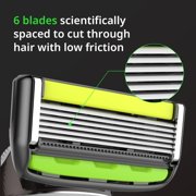 Dorco Pace 6 Pro 1-Blade Razor Handle and 10 Cartridge Refills Set, 11 Pieces