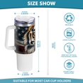 thumbnail image 3 of Tiger American Flag 40 oz Tumbler with Handle Insulated&nbsp;Travel Mug&nbsp;Lid Straw Leak Proof Steel Vacuum Water Bottles Glasses Fits in Car Cup Holder, 3 of 7