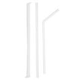 100pcs Plastic Straws, Disposable Straws, Individually Packaged White