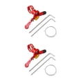 thumbnail image 3 of Elevador de bicicleta Wosthever ligero duradero antioxidante rojo 22.2MM 2Conjunto, 3 of 6