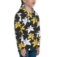 thumbnail image 3 of Uemuo Lilies Flowers Pattern Hooded Sweatshirt for Youth Pullover with Kangaroo Pocket Trendy youth sweatshirt Casual Hoodie for Boys and Girls-X-Large, 3 of 6