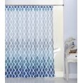 thumbnail image 1 of Rideau de Douche en Polyester avec Crochets Métalliques, 70x72 Pouces, Bleu, 1 of 2
