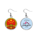 thumbnail image 1 of China National Emblem país Pendientes de sandía verano lóbulo desgaste Unbranded M, 1 of 3