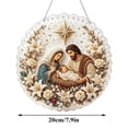 thumbnail image 3 of DIY Jesus with Bible Dove Cross Diamond Painting Suncatcher Hanging Ornament Kit, Pearl Round Acrylic Sun Catcher, Diamond Art Decor for Faith Home Wall Hanging Ornament 20X20cm, 3 of 5