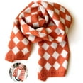 thumbnail image 2 of Bangcool Kids Knitted Scarf Plaid All Match Classic Warmer Scarf Toddler Winter Scarf, 2 of 10