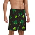 thumbnail image 2 of Xecao St. Patrick's Day8 Print Men's Sleepwear Shorts Pajama Bottom Lounge Short nightwear with Convenient Pockets for Relaxed Home Wear-3X-Large, 2 of 6