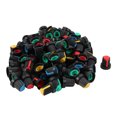 thumbnail image 1 of Unique Bargains 6mm Hole Diameter Shaft Potentiometer Control Rotary Knobs Cap 4 Color 104Pcs, 1 of 1