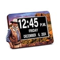 thumbnail image 4 of The Bradford Exchange John Wayne Easy-Read Full Disclosure Digital Clock with Iconic Monument Valley Art LED Display with Large 1.5-Inch Digits USB Port and Remote Control  9.5" W x 7" H, 4 of 5