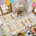 thumbnail image 1 of Crystal Velvet Easter Decor Rug, Holiday Runner Set With Skidproof Plastic Backing, for Kitchen and Hallway, Multi-color, 1 of 6