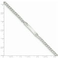 thumbnail image 3 of Sterling Silver 8in Polished Engravable Curb Mens Link ID Bracelet, 3 of 3