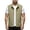 Khaki, variant on Yungyresw Quick Dry Vest Lightweight Fishing Vest Sleeveless Outdoor Vest Stand Collar for Fishing Hiking