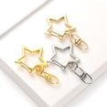 thumbnail image 3 of 40 Uds. Llavero de Metal con diseño de estrella, Clip de resorte a presión, hebilla colgante de pentagrama, accesorios para llaveros DIY, 3 of 7