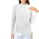 thumbnail image 4 of Ropa interior térmica para mujer, camiseta interior de cuello redondo de color liso, ropa interior térmica de terciopelo, pijama de poliéster para mujer, 4 of 4