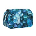 thumbnail image 1 of Disketp Blue Kyanite Estuche de Lápices de Doble Capa con Tapa Abatible y Cremallera, Organizador Escolar para Adolescentes y Adultos, 1 of 7