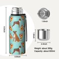 thumbnail image 7 of 20 Oz Boxer Dog Pitbull Terriers Dog and Pizza Coffee Tumbler Double Wall Insulated Stainless Steel Water Bottle | Metal Reusable Thermoses Flask with Cup Cap | Leak & Sweat Proof with Anti-Dust Lid, 7 of 7