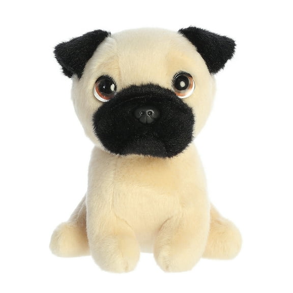 Aurora - Small Brown Petites - 6.5" Preston Pug - Expressive Stuffed Animal