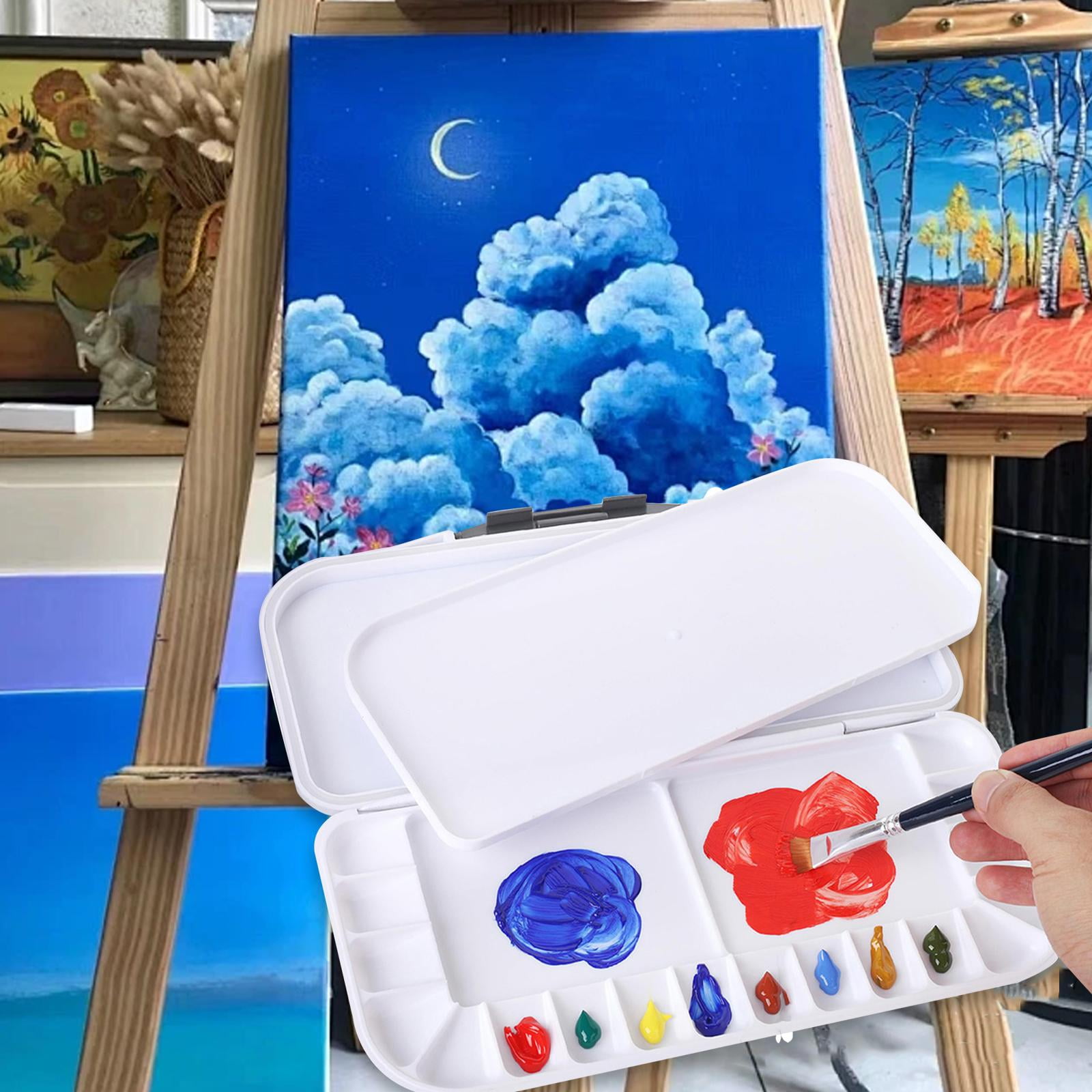 Milageto Empty Watercolor Palette Paint Case Watercolor Palette Box Painters Portable for