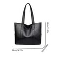 thumbnail image 3 of Women's Large Capacity Tote Bag Single Shoulder Handbag Soft Leather Bag, 3 of 4