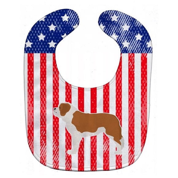 Carolines Treasures BB3376BIB USA Patriotic Saint Bernard Baby Bib