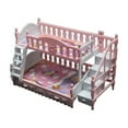 thumbnail image 3 of Cama de princesa de doble capa, casa de juegos, juguetes, litera de estilo europeo, camas de muñecas de juguete desmontadas, regalos navideños para familiares y niños., 3 of 5