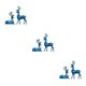 thumbnail image 2 of Figuras de ciervos de lujo Cateissary 2 piezas Decoración del hogar azul M, 2 of 6