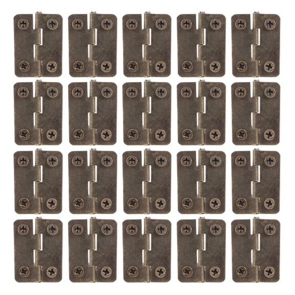 TALENO 20 Pcs Mini Hinge Cabinet Hinges Chest Decked Accessories Small Anti Rust Iron