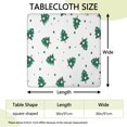 thumbnail image 2 of White Christmas Tree Pattern Square Fitted Tablecloth with Elastic Edge,Square Table Cover,Washable Elastic Table Cover for Home Kitchen Party Decor 36"x36", 2 of 6