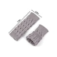 thumbnail image 4 of Gustave 2 Pairs Knitted Fingerless Gloves for Women Winter Warm Mittens Stretchy Half Finger Texting Gloves Arm Warmers with Thumb Hole for Driving Cycling Working, 4 of 8