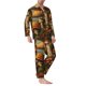 thumbnail image 2 of Fotbe Vintage Cloud Mushroom Pijama de Hombre con Estampado de Manga Larga, Conjunto de 2 Piezas, Ropa de Dormir Suave y Cómoda con Bolsillos-Large, 2 of 7